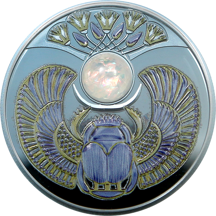Přední strana Strieborná minca Skarabeus Krištáľ 2022 Proof
