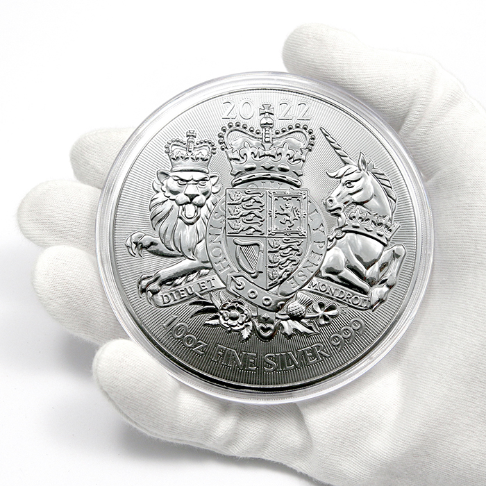 Stříbrná investiční mince Royal Arms 10 Oz 2022