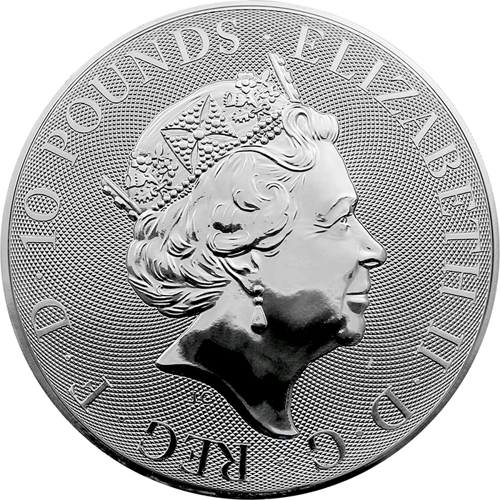 Stříbrná investiční mince The Royal Tudor Beasts - The Lion 10 Oz 2022