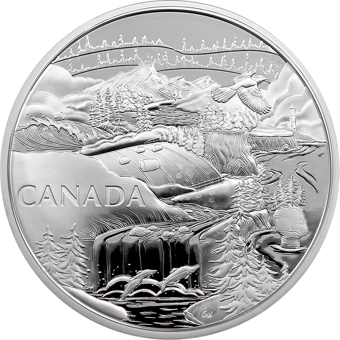 Stříbrná mince 2 Oz Visions of Canada 2022 Proof