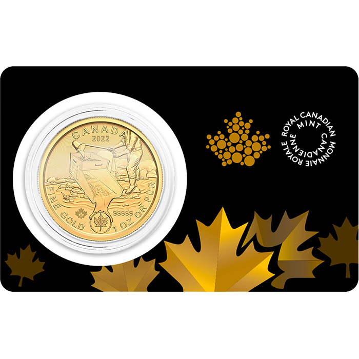 Zlatá investiční mince Zlatá horečka na Klondiku - Hledání zlata 1 Oz 2022 (.99999)