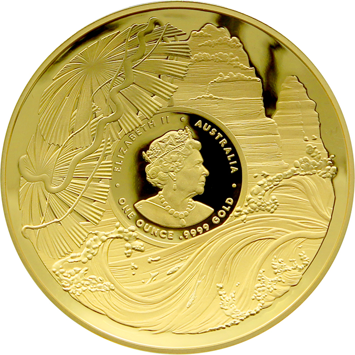 Zlatá mince Velký bariérový útes 1 Oz 2022 Proof
