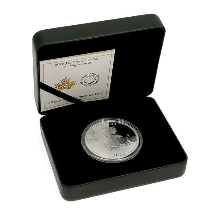 Stříbrná mince 2 Oz Mocný Bizon 2022 Proof