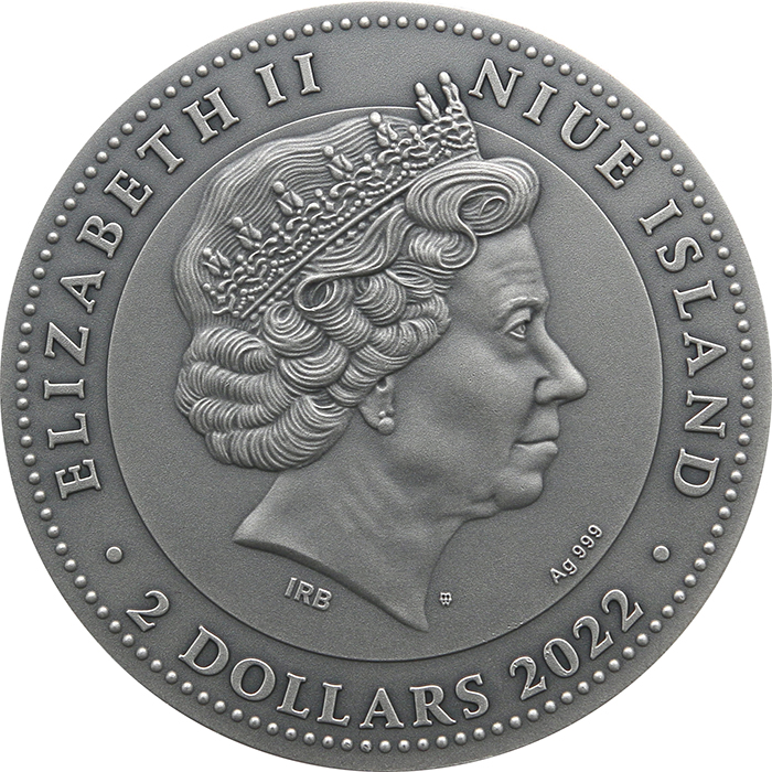 Strieborná minca Kalendár Hebrejcov 2 Oz High Relief 2022 Antique Standard