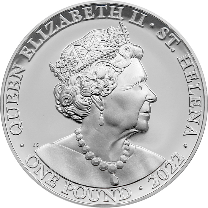 Stříbrná mince Ctnosti královny - Spravedlnost 1 Oz 2022 Proof