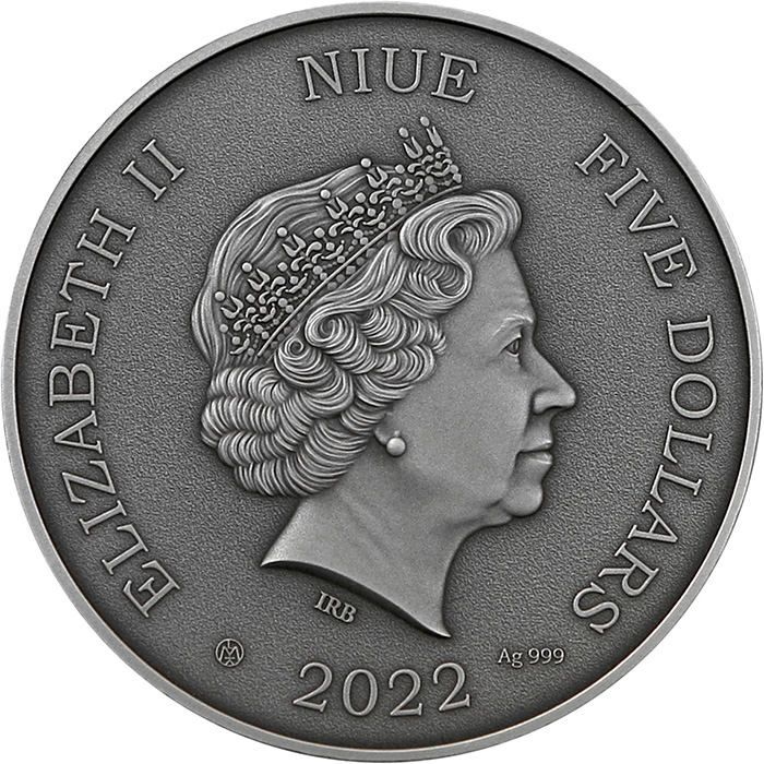 Stříbrná mince Divoká scenérie 2 Oz 2022 Antique Standard