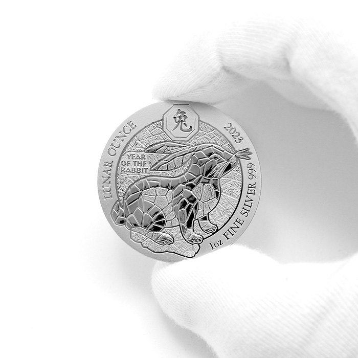 Stříbrná investiční mince Rok Zajíce Rwanda 1 Oz 2023
