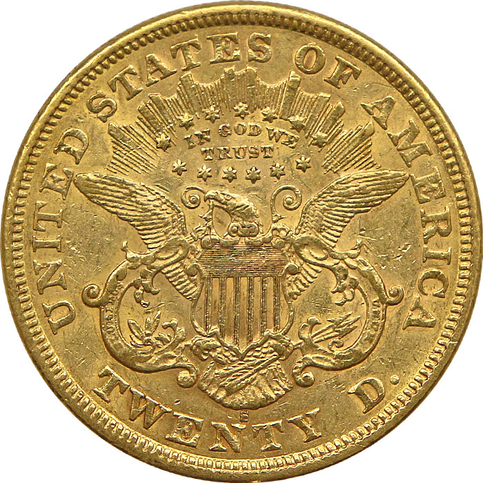 Zlatá mince American Double Eagle Liberty Head 1875