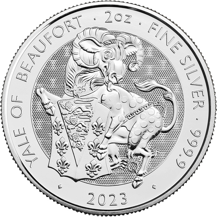 Stříbrná investiční mince The Royal Tudor Beasts - The Yale 2 Oz 2023