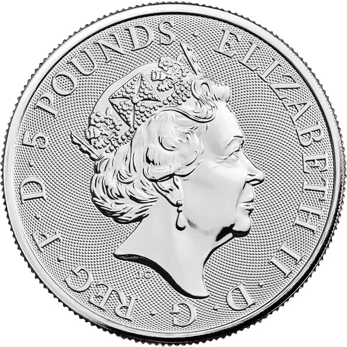 Stříbrná investiční mince The Royal Tudor Beasts - The Yale 2 Oz 2023