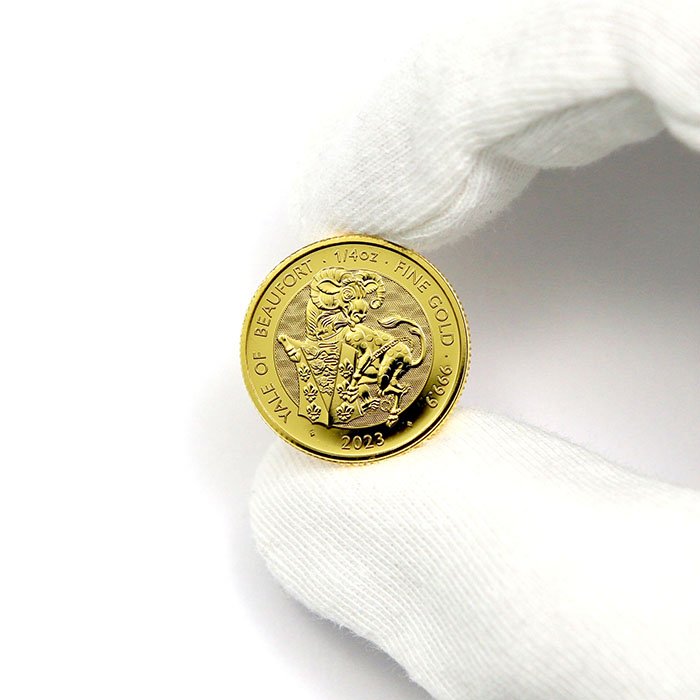 Zlatá investiční mince The Royal Tudor Beasts - The Yale 1/4 Oz 2023