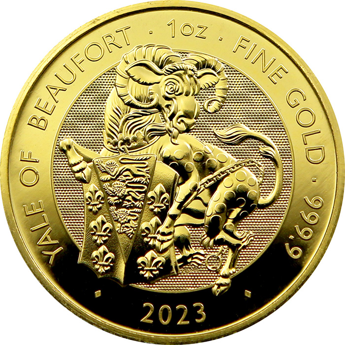 Zlatá investičná minca The Royal Tudor Beasts - The Yale of Beaufort 1 Oz 2023