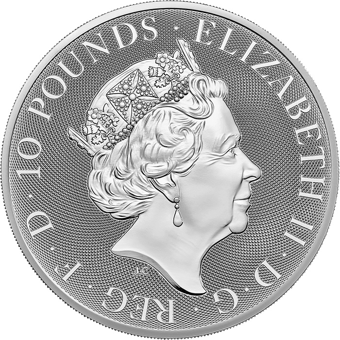 Stříbrná investiční mince The Royal Tudor Beasts - The Yale 10 Oz 2023