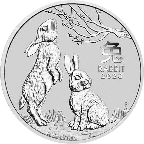 Strieborná investičná minca Year of the Rabbit Rok Králika Lunárny 5 Oz 2023
