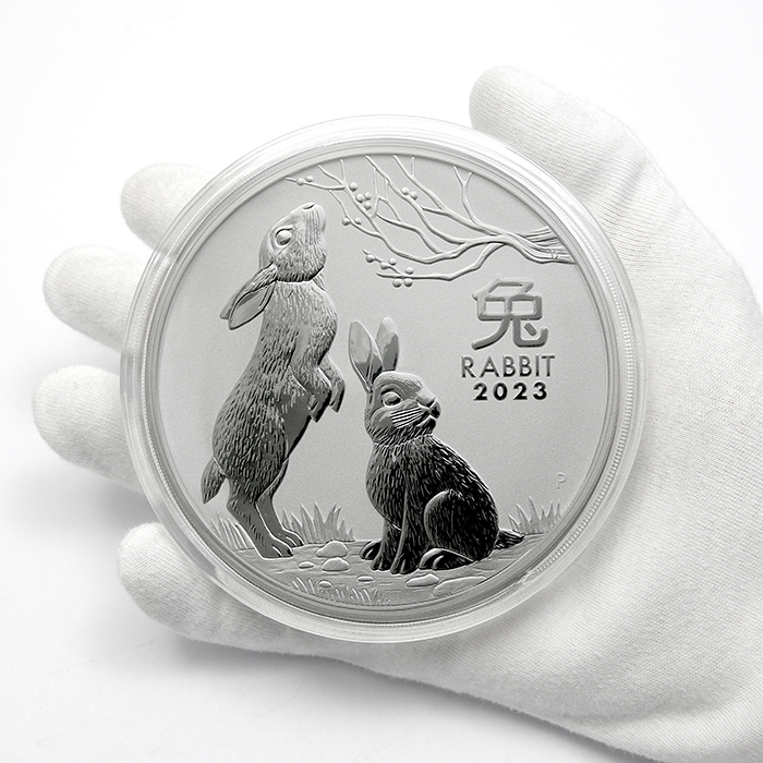 Strieborná investičná minca Year of the Rabbit Rok Králika Lunárny 1 Kg 2023