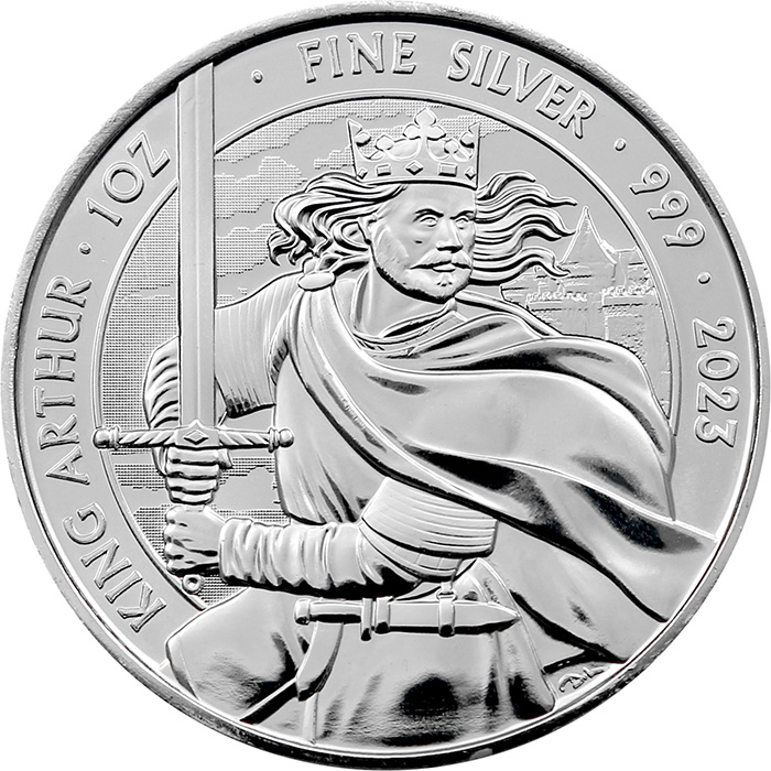 Strieborná investičná minca Mýty a legendy - Kráľ Artuš 1 Oz 2023