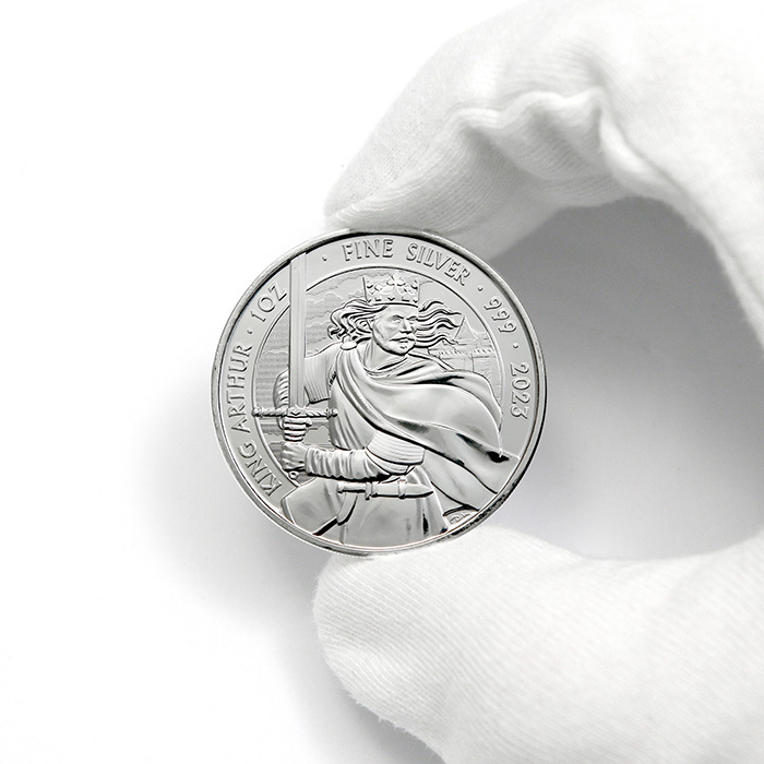 Stříbrná investiční mince Mýty a legendy - Král Artuš 1 Oz 2023