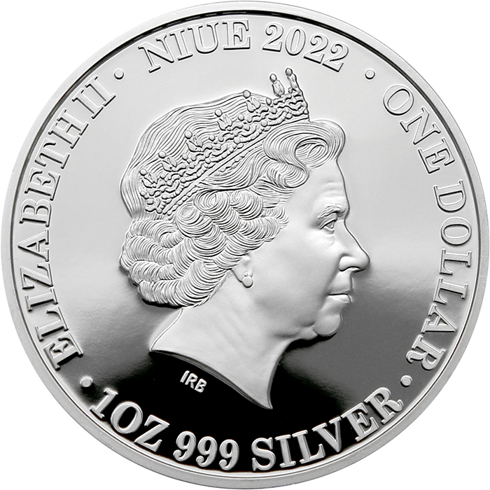 Strieborná pozlátená minca Pocta kráľovnej Alžbete II. 1 Oz 2022 Proof