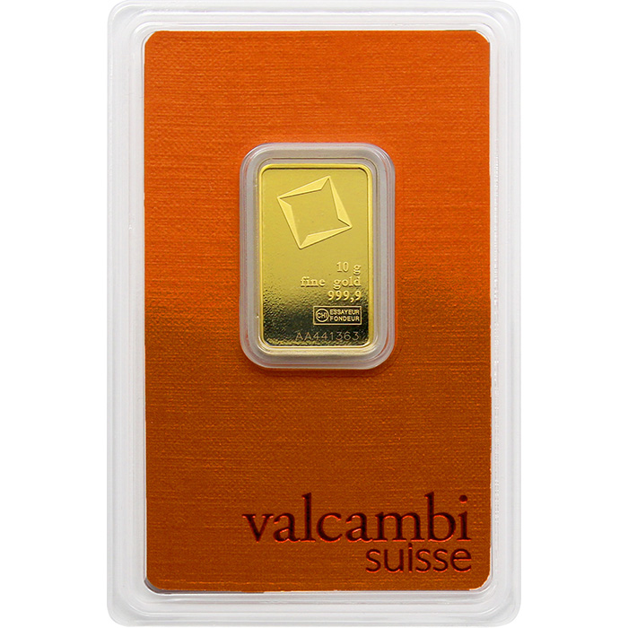 10g Valcambi SA Švýcarsko Investiční zlatý slitek