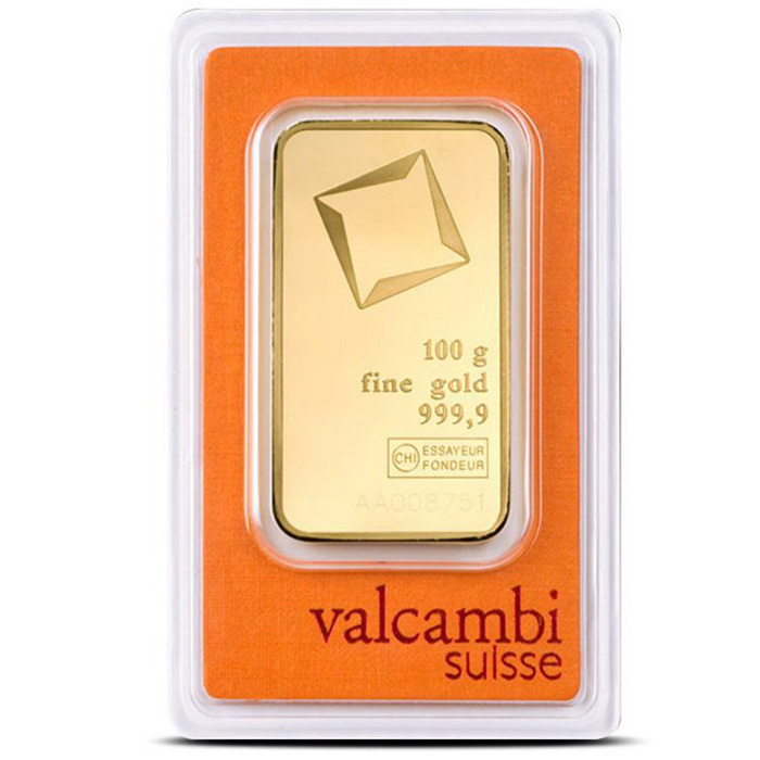 100g Valcambi SA Švýcarsko Investiční zlatý slitek