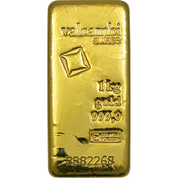 1000g Valcambi SA Švýcarsko Investiční zlatý slitek Litý