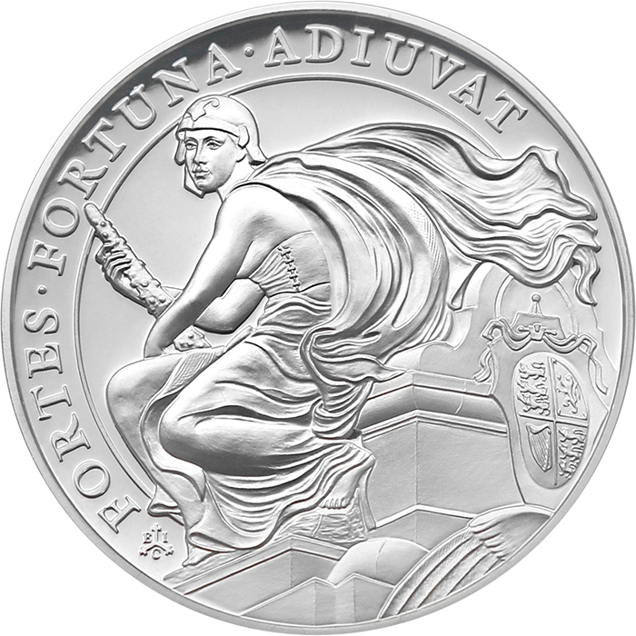 Strieborná minca Cnosti kráľovnej - Odvaha 1 Oz 2023 Proof