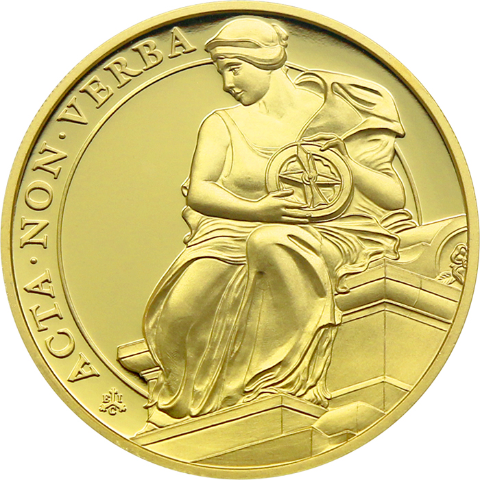 Zlatá mince Ctnosti královny - Stálost 1 Oz 2023 Proof