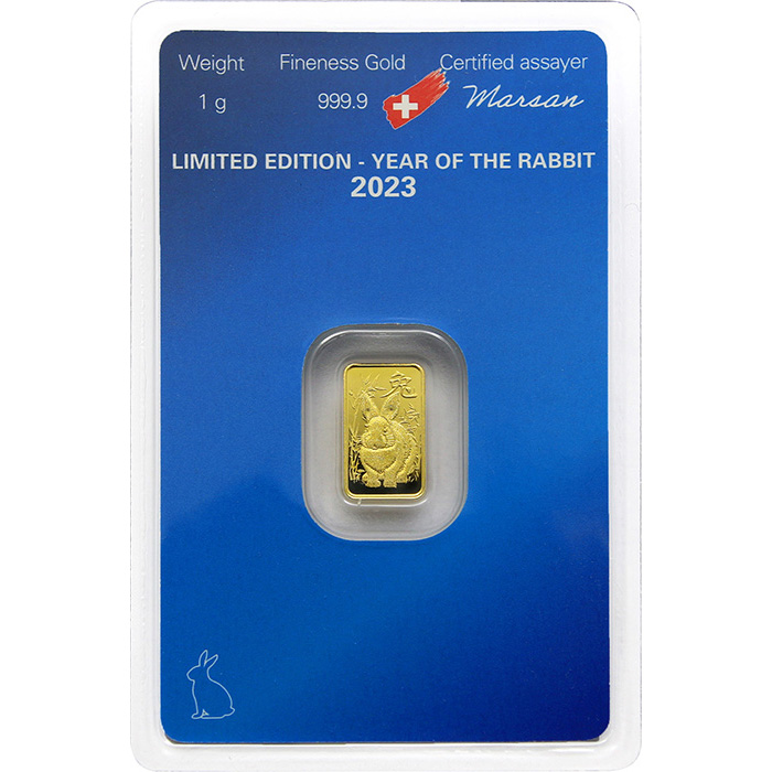 1g Argor Heraeus Limited edition - Rok králíka 2023 investiční zlatý slitek