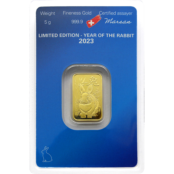 5g Argor Heraeus Limited edition - Rok králíka 2023 investiční zlatý slitek