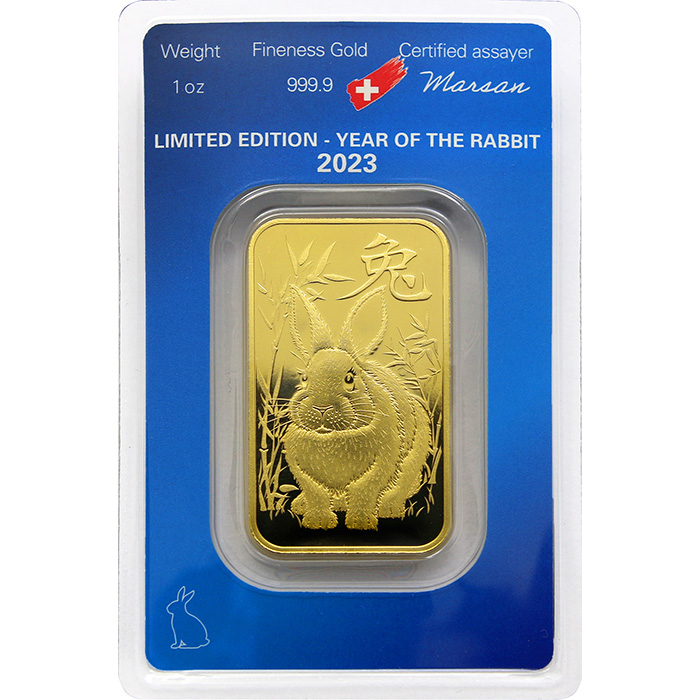 31,1g Argor Heraeus Limited edition - Rok králika 2023 investičná zlatá tehlička