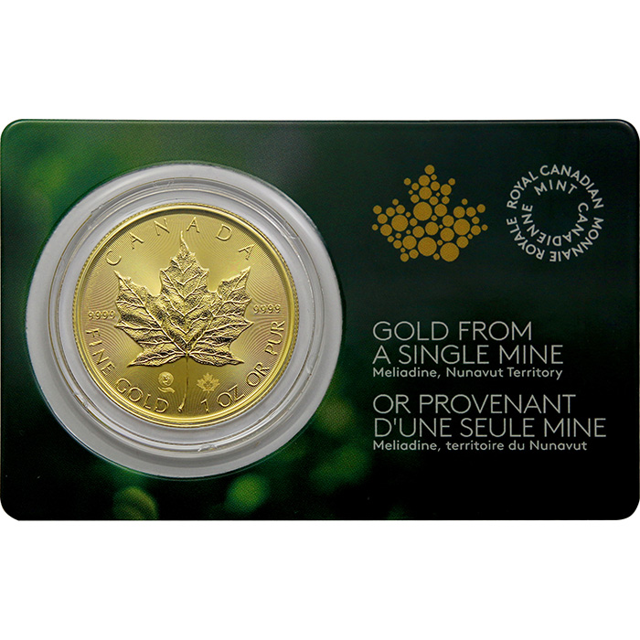 Zlatá investiční mince Maple Leaf - Zlatý důl Meliadine 1 Oz 2022