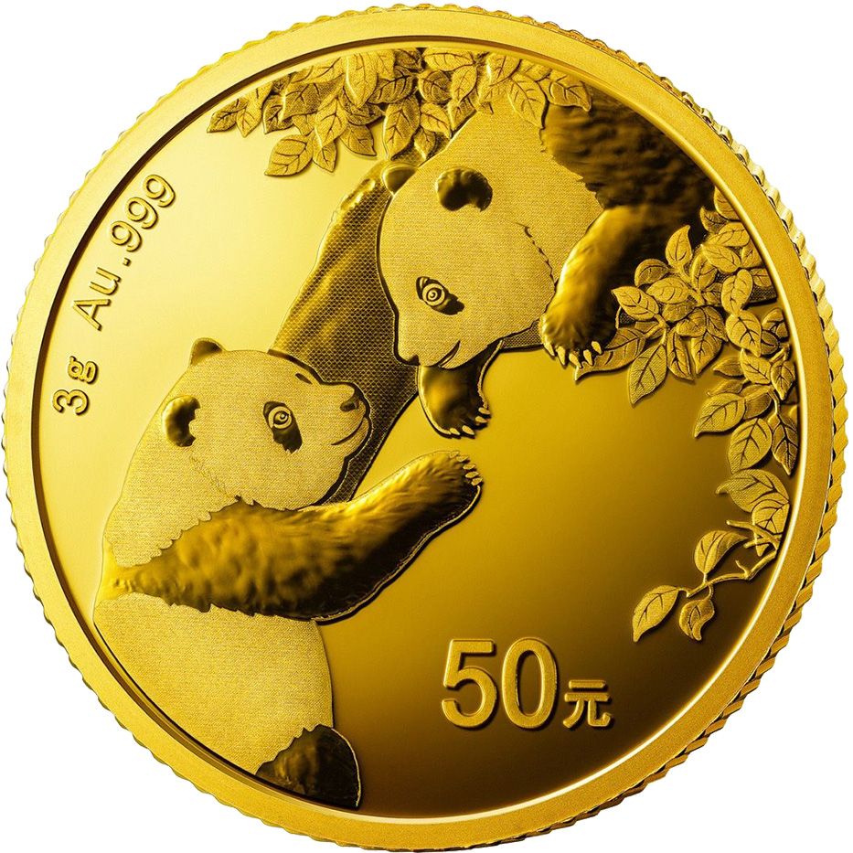 Zlatá investičná minca Panda 3g 2023