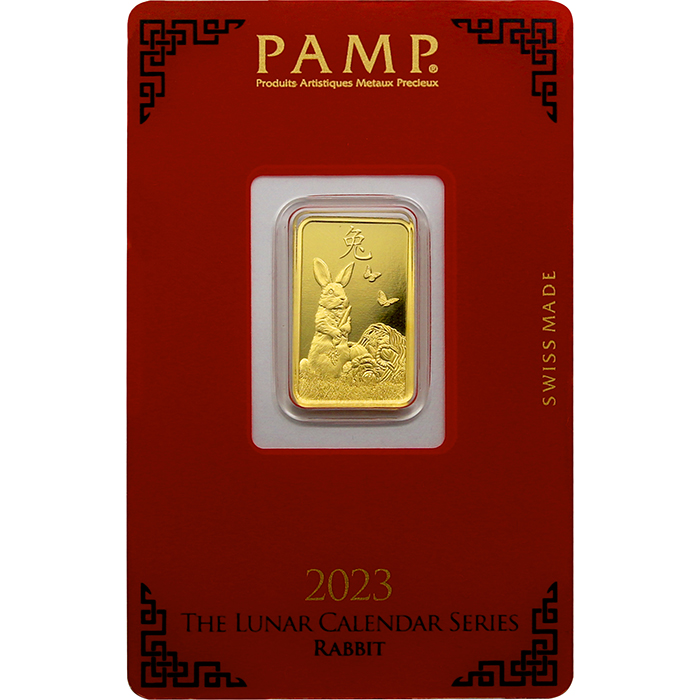 5g PAMP Investiční zlatý slitek Lunární Série Rok Králíka 2023