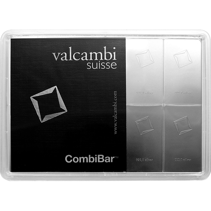 10 x 10g Combi Bar Valcambi SA Švýcarsko Investiční stříbrný slitek
