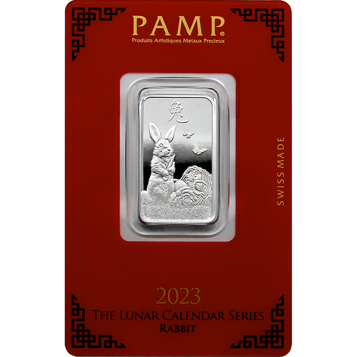 10g PAMP Investiční stříbrný slitek Lunární Série Rok Králíka 2023