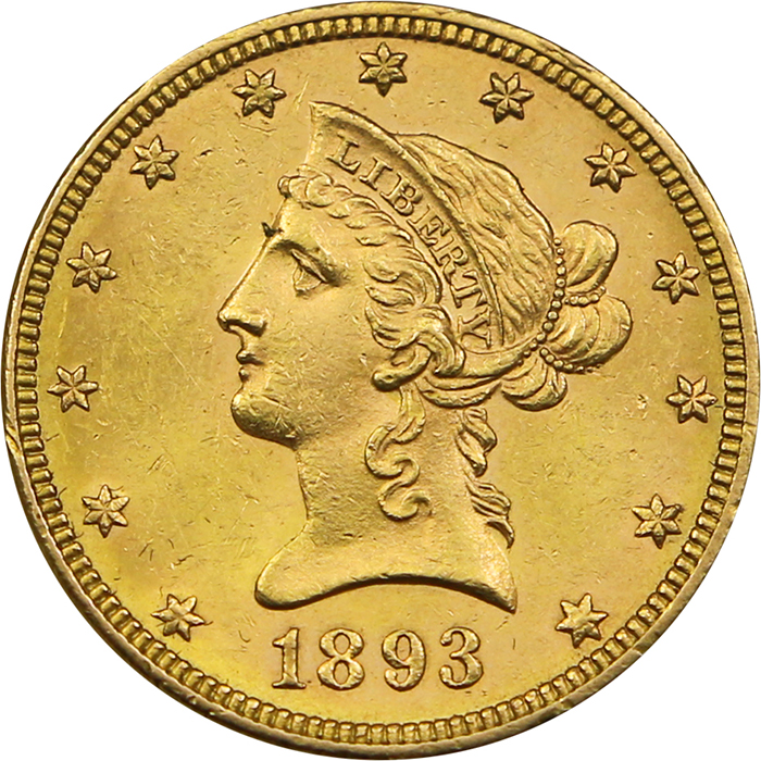 Zlatá mince 10 Dolar American Eagle Liberty Head 1893