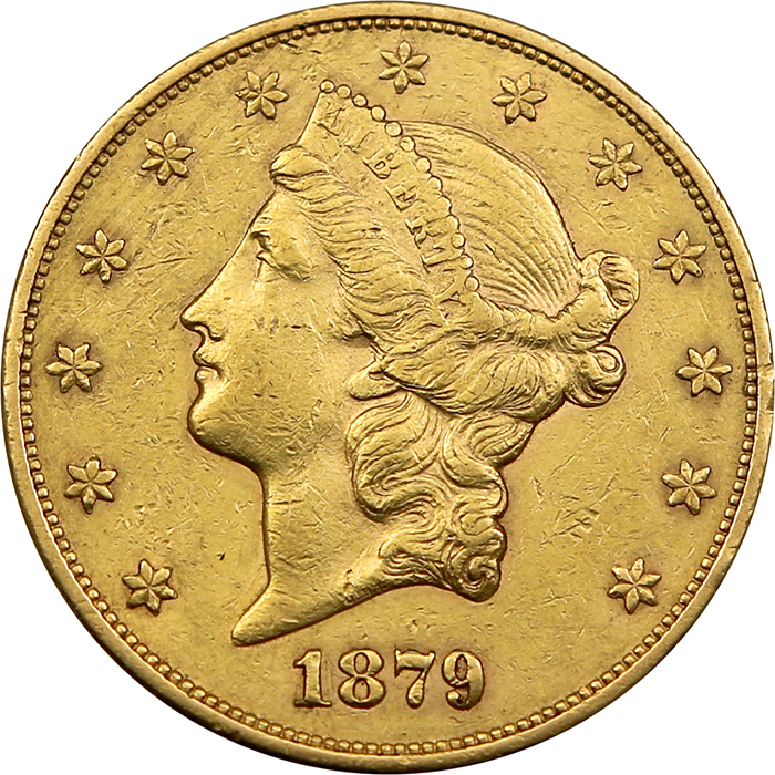 Zlatá mince American Double Eagle Liberty Head 1879