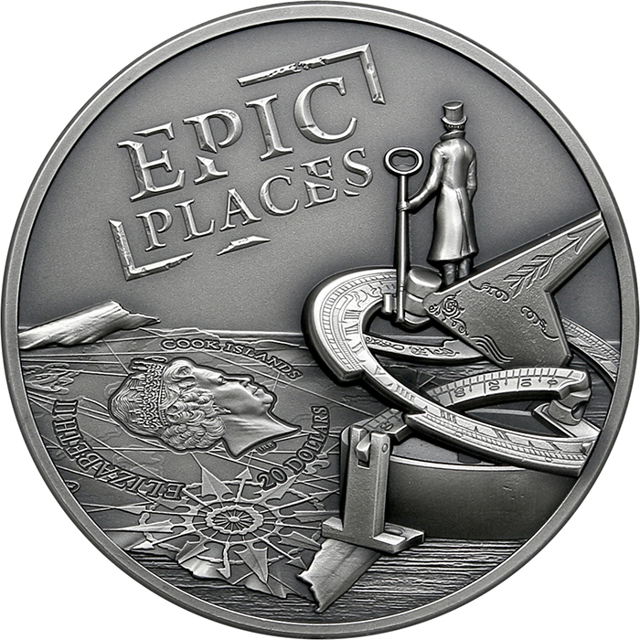 Stříbrná mince 3 Oz Epická místa - El Dorado 2022 Antique Standard