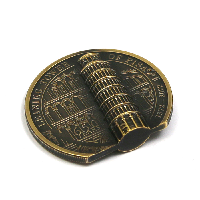 Zlatá mince Šikmá věž v Pise 1 Oz 2022 Antique Standard 