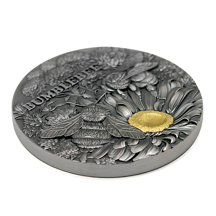 Stříbrná mince Přírodní architekti - Čmelák 2 Oz 2023 Antique Standard