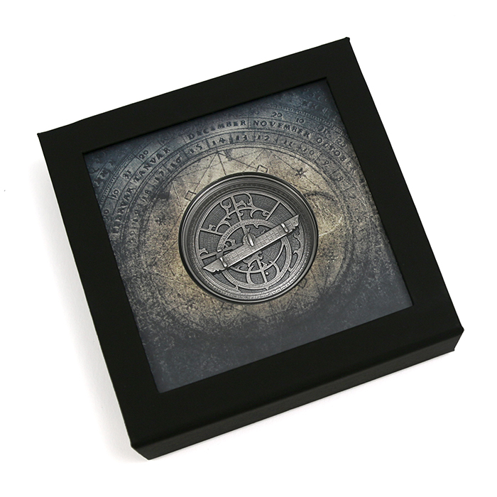 Stříbrná mince Historické přístroje - Astroláb 2 Oz High Relief 2023 Antique Standard