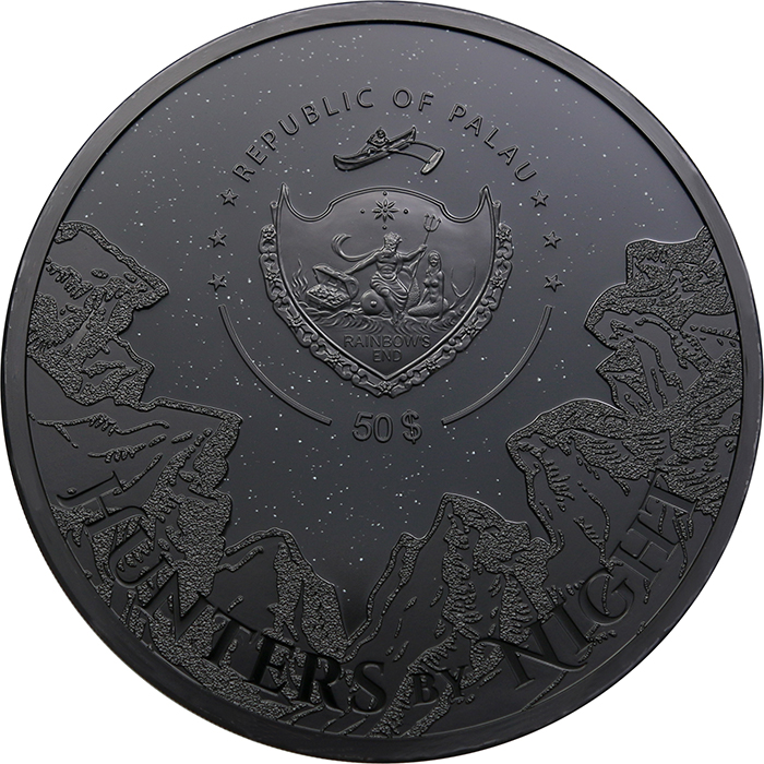 Stříbrná mince 1 kg Lovci v noci - Krajta Ultra High Relief 2023 Proof