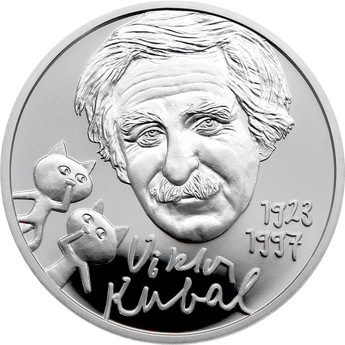 Přední strana Stříbrná mince Viktor Kubal - 100. výročí narození 2023 Proof