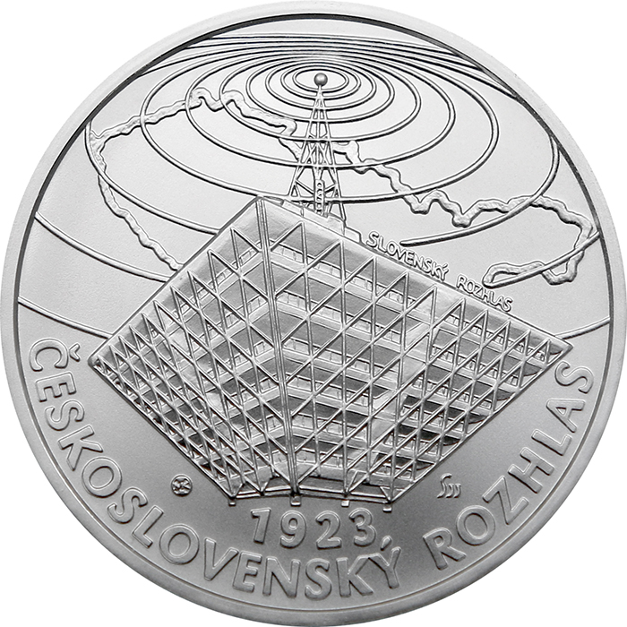 Strieborná minca Začiatok pravidelného vysielania čs rozhlasu - 100. výročie 2023 Standard