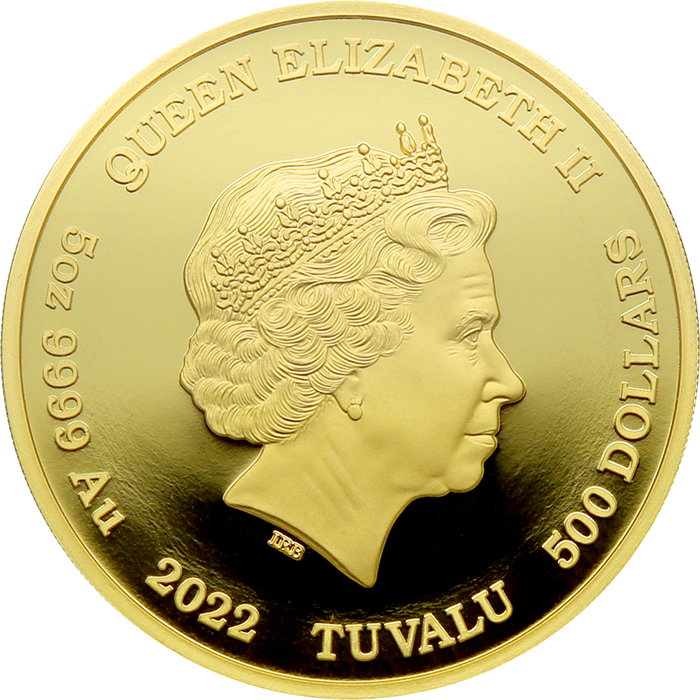 Zlatá mince s diamanty 5 Oz 60. Výročí James Bond 2022 Proof