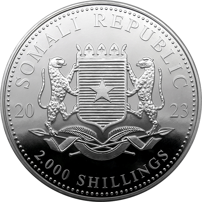 Strieborná investičná minca Slon africký Somálsko 1 Kg 2023