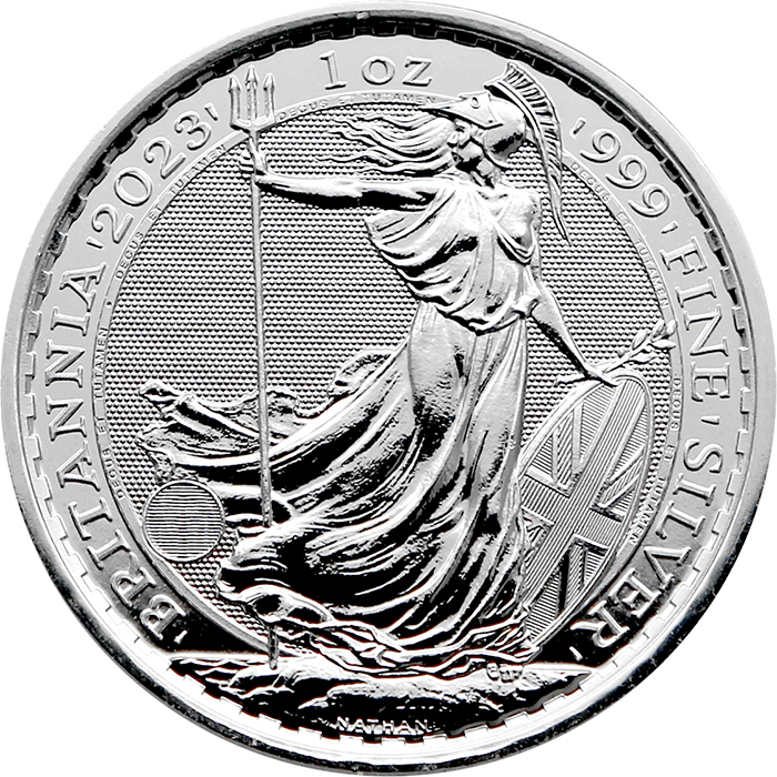 Strieborná investičná minca Britannia 1 Oz Kráľ Karol III.