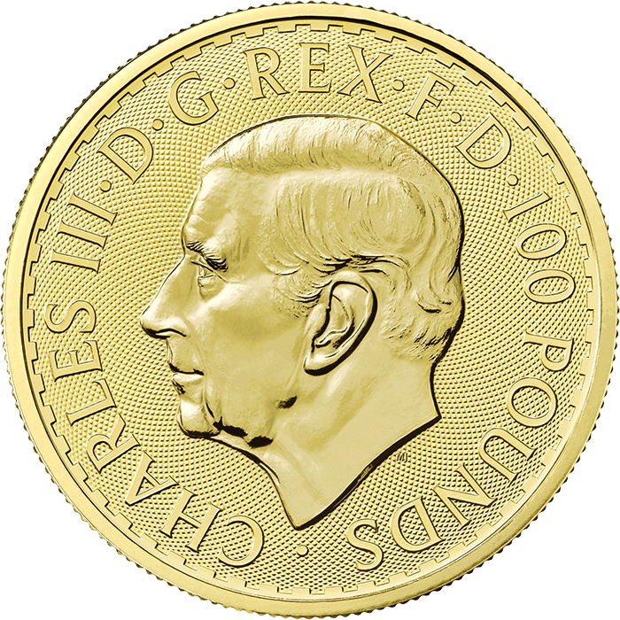 Zlatá investiční mince Britannia 1 Oz Král Karel III.