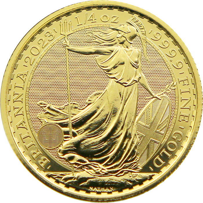 Zlatá investičná minca Britannia 1/4 Oz Kráľ Karol III.