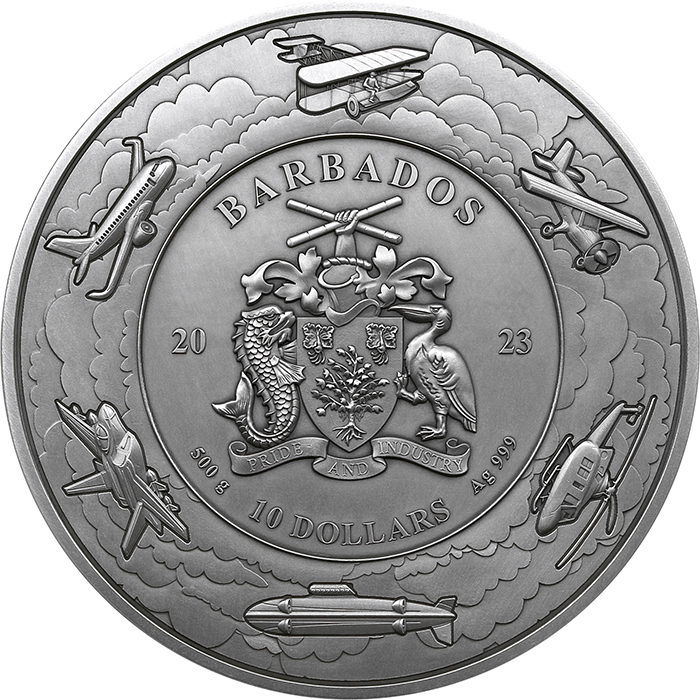 Stříbrná mince 500 g První mechanický let - 120. výročí 2023 Antique Standard